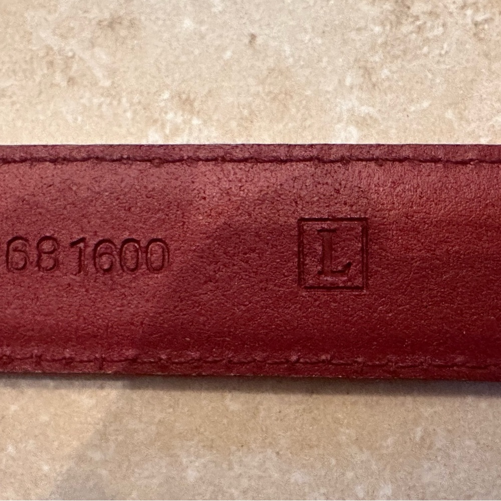 Fossil Red Leather Belt - Picture 4 of 5